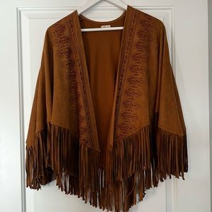 Hollister Fringe Poncho
